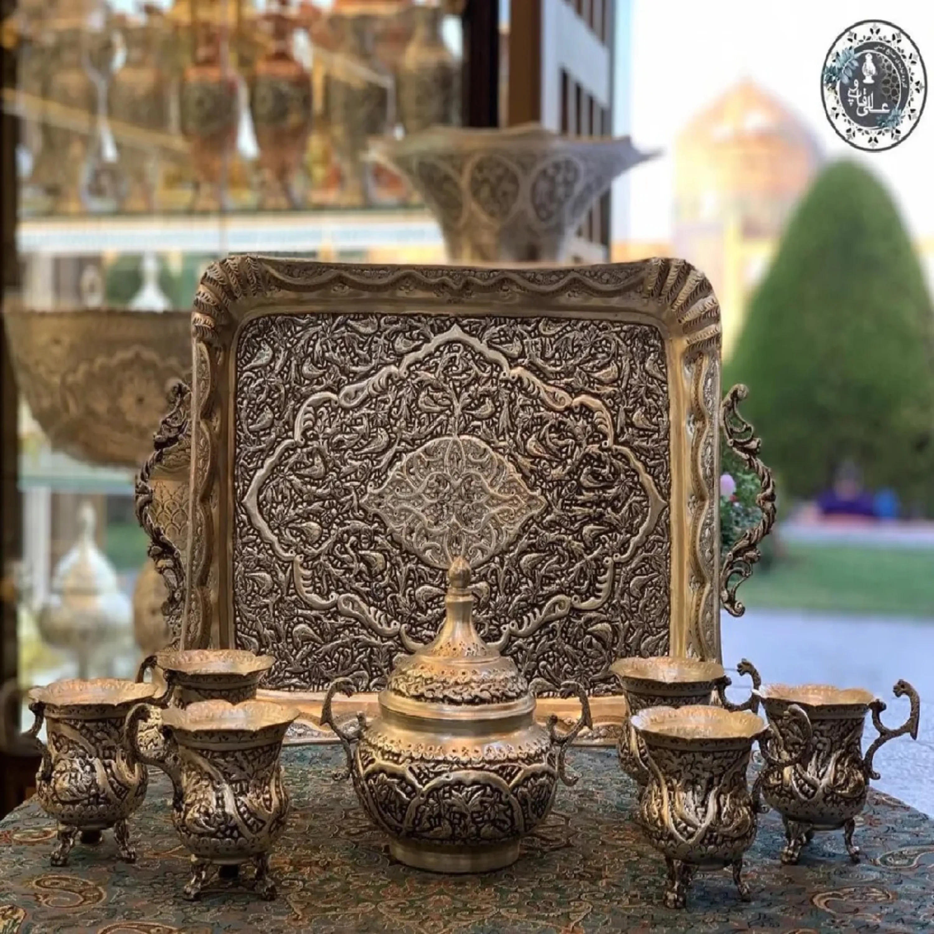 سرویس چایخوری قلم کاری سرویس چایخوری قلم کاری